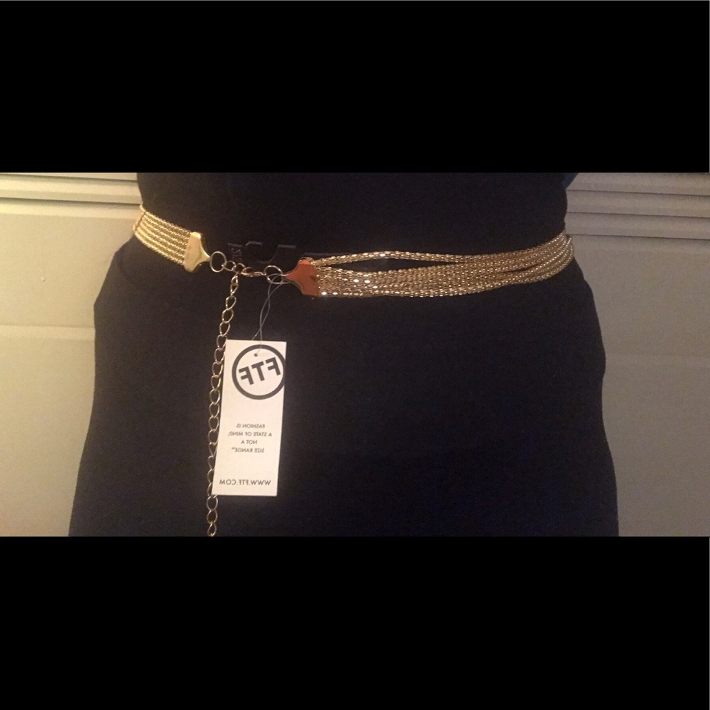 Gold chain belt
